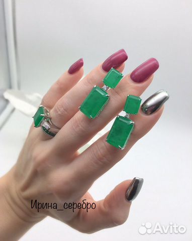 Серьги серебро