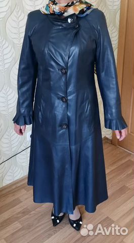Продам кожаный плащ