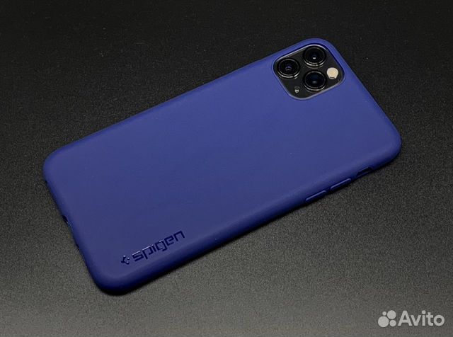 iPhone 11 Pro Max Чехол Spigen Синий Силикон iPhone 11 Pro Max Чехол Spigen Синий Силикон