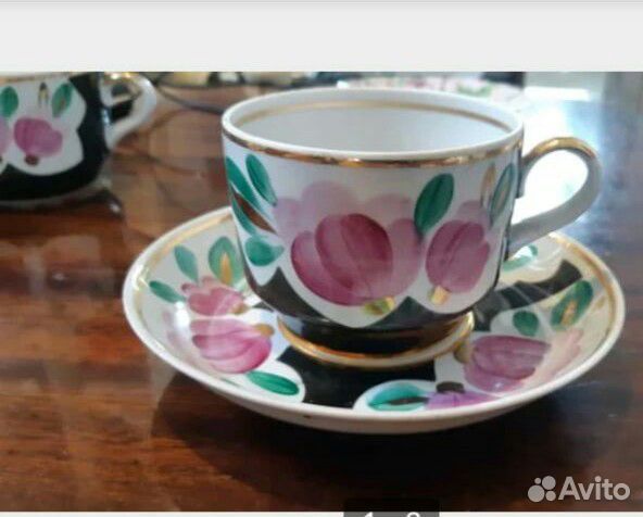 Чашка с блюдцем СССР Вербилки