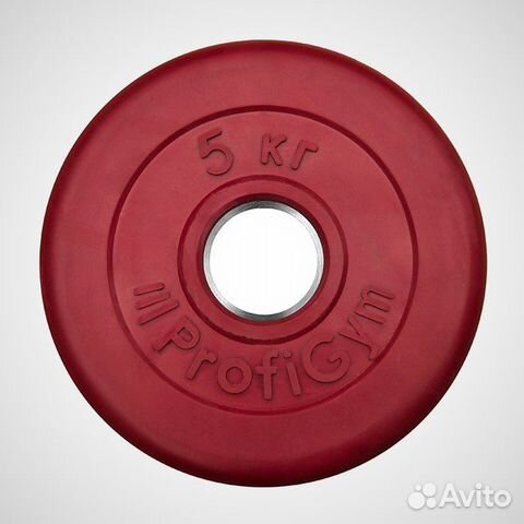 Цветные прорезиненные блины на штангу и гантели