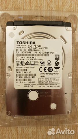 2.5 харддиск toshiba MQ01abf050 500гб