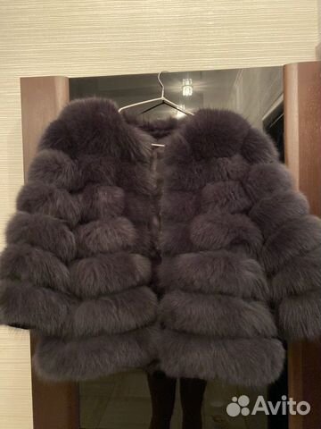 Шуба автоледи из песца, шуба из песца