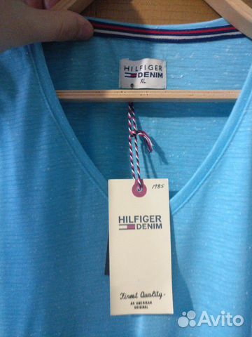 Майка Tommy Hilfiger XL голубая Майка Tommy Hilfiger XL голубая