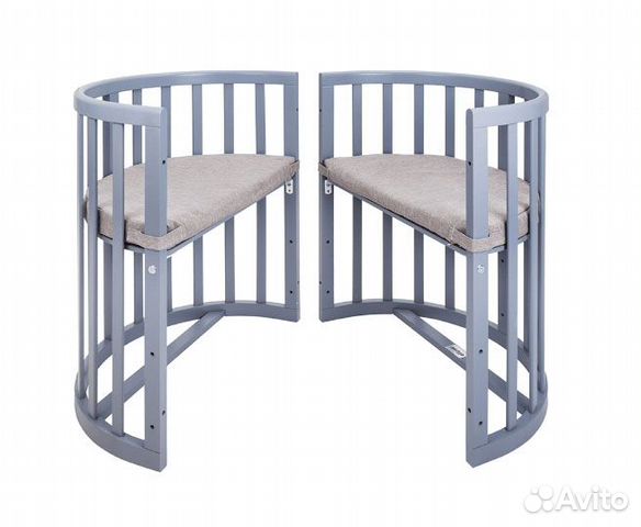 Кроватка Ellipsebed в сером цвете
