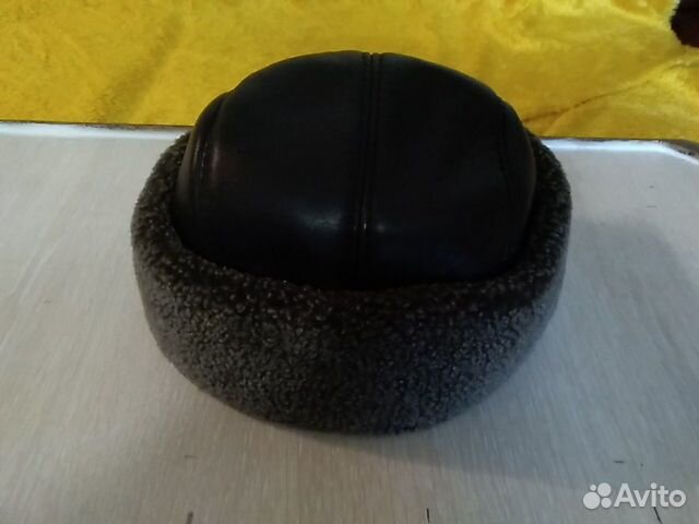 Мужская Зимняя Шапка.Натурал.Кожа.Новая.Размер 55