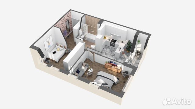 3-к квартира, 95.7 м², 6/16 эт. 3-к квартира, 95.7 м², 6/16 эт.