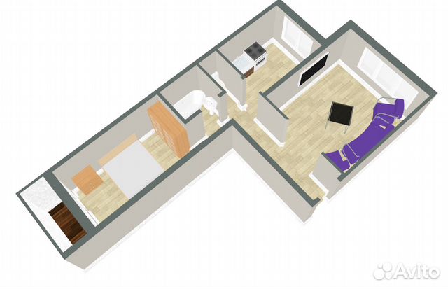 2-к квартира, 51.8 м², 7/14 эт. 2-к квартира, 51.8 м², 7/14 эт.