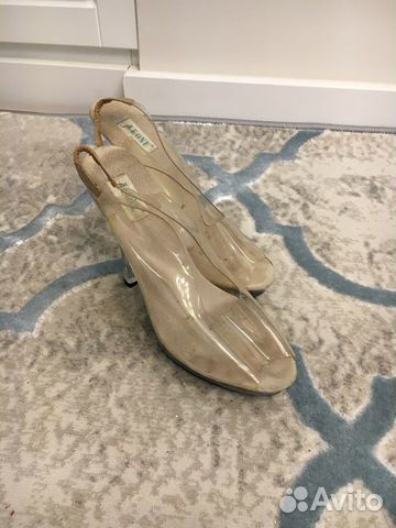 Туфли/босоножки lefone 40 прозрачные