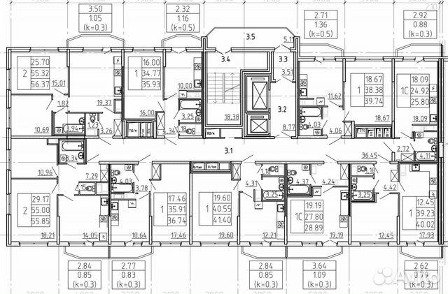1-к квартира, 37.1 м², 17/19 эт.