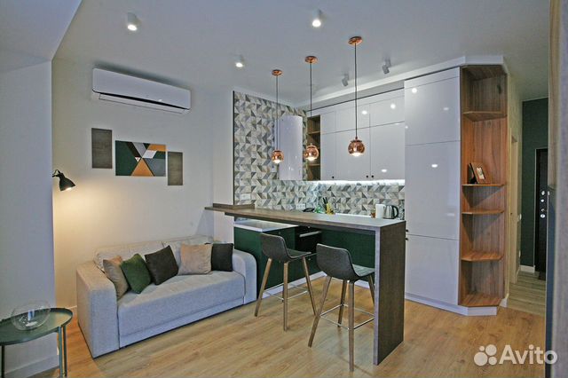 

Квартира-студия, 45 м², 2 кровати