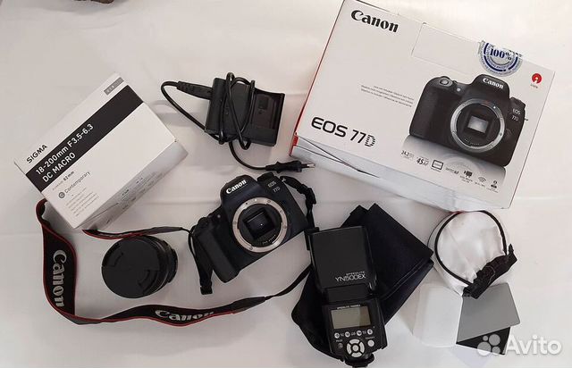 Фотоаппарат Canon 77D Объектив Sigma
