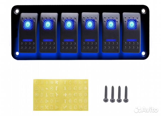 Панель управления с 6 клавишными выключателями Панель управления с 6 клавишными выключателями