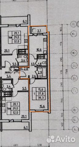 1-к квартира, 38.1 м², 13/16 эт.