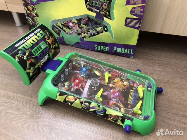 Настольная игра пинболл черепашки Ниндзя Настольная игра пинболл черепашки Ниндзя