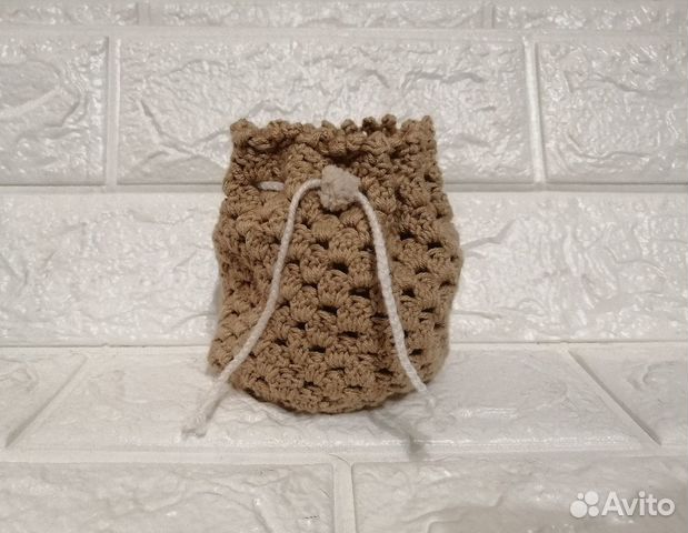 Мешочек вязаный под мелочь, для подарка