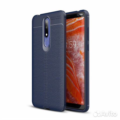 Чехол для Nokia 3.1 Plus (темно-синий) Чехол для Nokia 3.1 Plus (темно-синий)