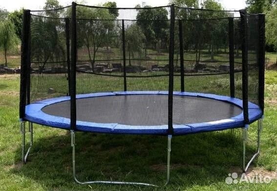 Батут 305 см. для дачи детский (с сеткой)