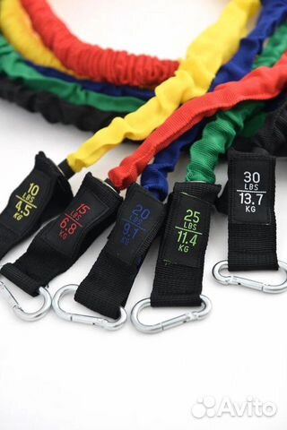 Набор эспандеров трубчатых в защитных чехлах (5 шт