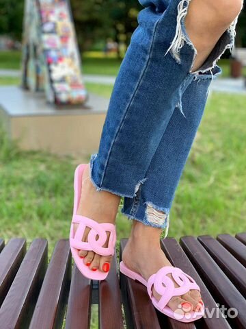 Шлепки шлепанцы сланцы кожаные розовые гермес Шлепки шлепанцы сланцы кожаные розовые гермес