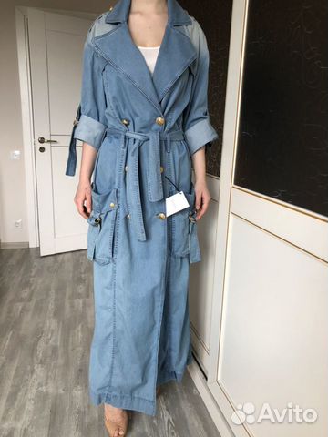 Balmain джинсовый плащ оригинал Balmain джинсовый плащ оригинал