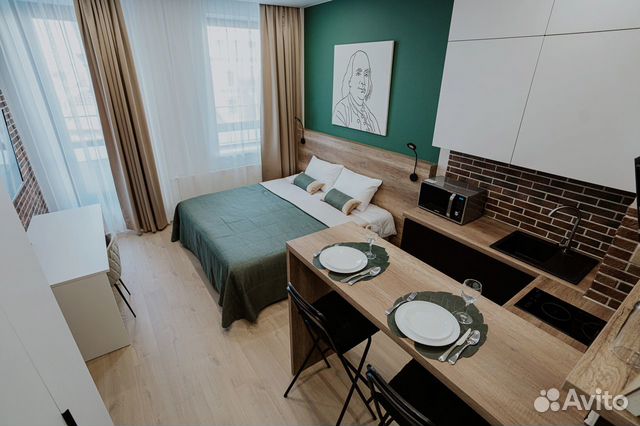 

Квартира-студия, 28 м², 1 кровать