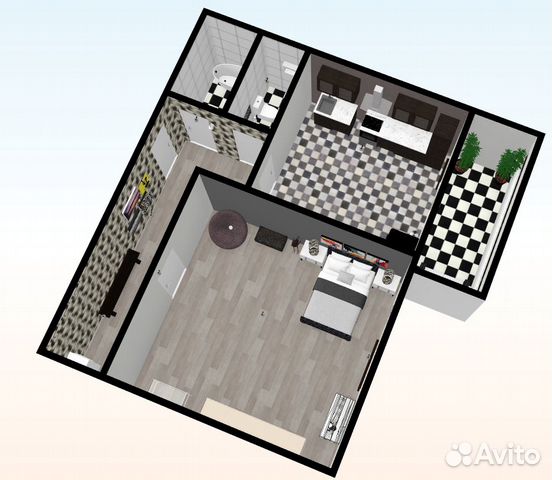 1-к квартира, 39.8 м², 8/10 эт. 1-к квартира, 39.8 м², 8/10 эт.