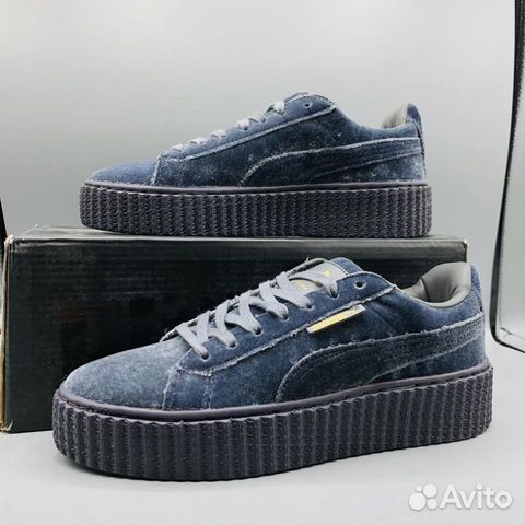 Кроссовки Puma x Rihanna Creeper Velvet Gray Кроссовки Puma x Rihanna Creeper Velvet Gray