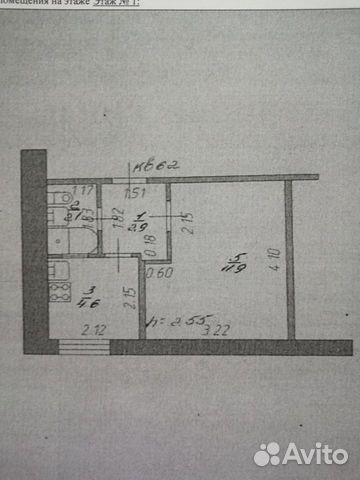 1-к квартира, 22 м², 1/5 эт. 1-к квартира, 22 м², 1/5 эт.
