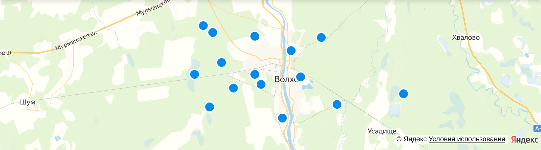 Хвалово Ленинградская область на карте.