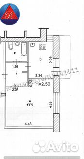1-к квартира, 33.3 м², 2/9 эт.
