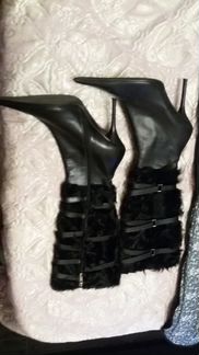 Сапоги кожаные