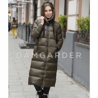 Пуховик новый женский длинный зимний хаки