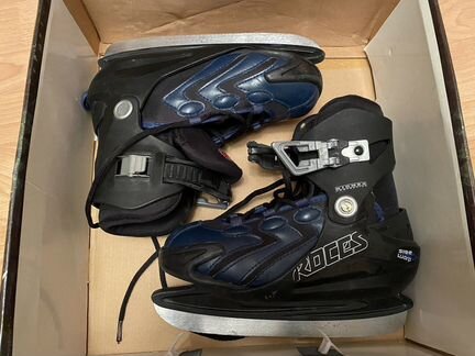 Коньки хоккейные детские раздвижные размер 30-35