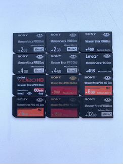 Память MS Pro Duo 512MB/8GB/16GB