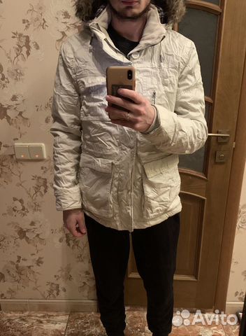 Белая куртка 21men