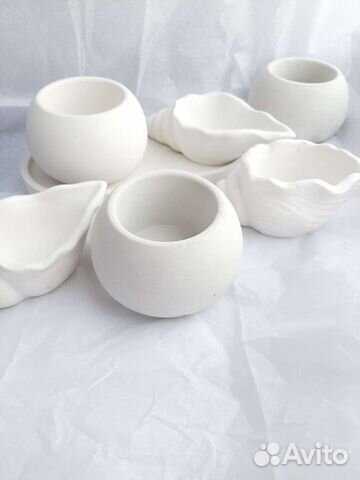 Кашпо из гипса, бетона