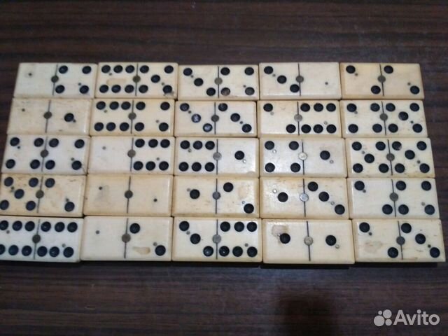 Домино старинное костяное