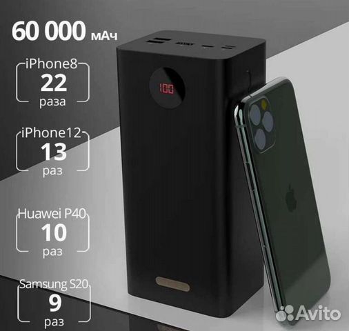 Повербанк на60000 mAh купить вСоликамске  Электроника  Авито