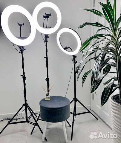 Кольцевая лампа + усиленный штатив 210 см гарантия