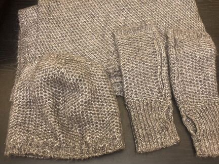 Комплект Marella Max Mara шапка шарф митенки