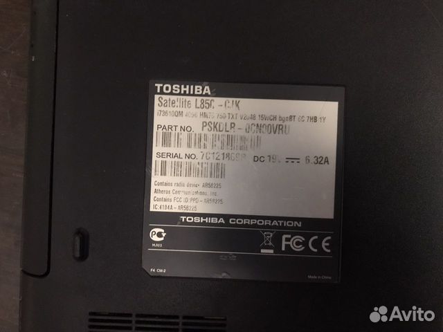 Ноутбук Toshiba satellite L850-cjk