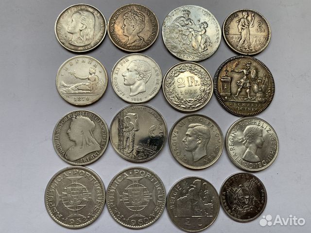 Монеты.Серебро-13.Европа,Африка.Австралия.Америка