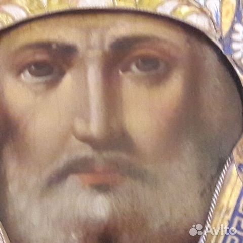 Икона св Николай,серебро,84 проба,эмаль