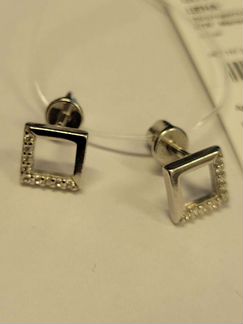 Серьги пуссеты серебро