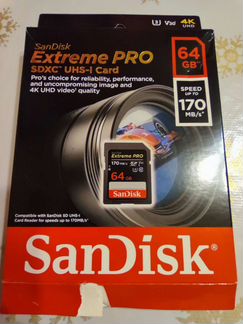 Карта памяти 64Gb SanDisk Extreme Pro