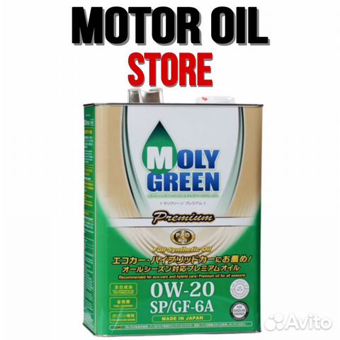 Моторное масло molygreen 0w-20 4L