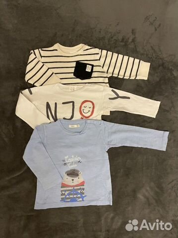 3 шт.Лонгслив, толстовка мальчику 9-18 мес