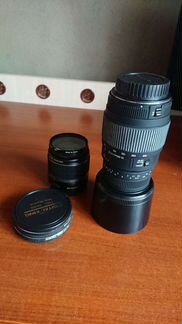 Объективы 18-55mm, 70-300mm, широкоугольный