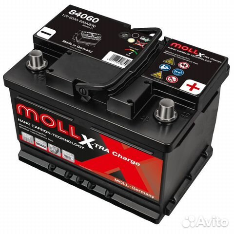 Аккумулятор автомобильный Moll X-TRA charge 60 Ач
